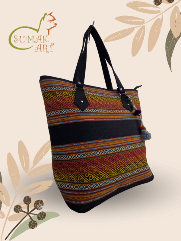 Bolso Grande Azul Oscuro Natural - Imagen 2